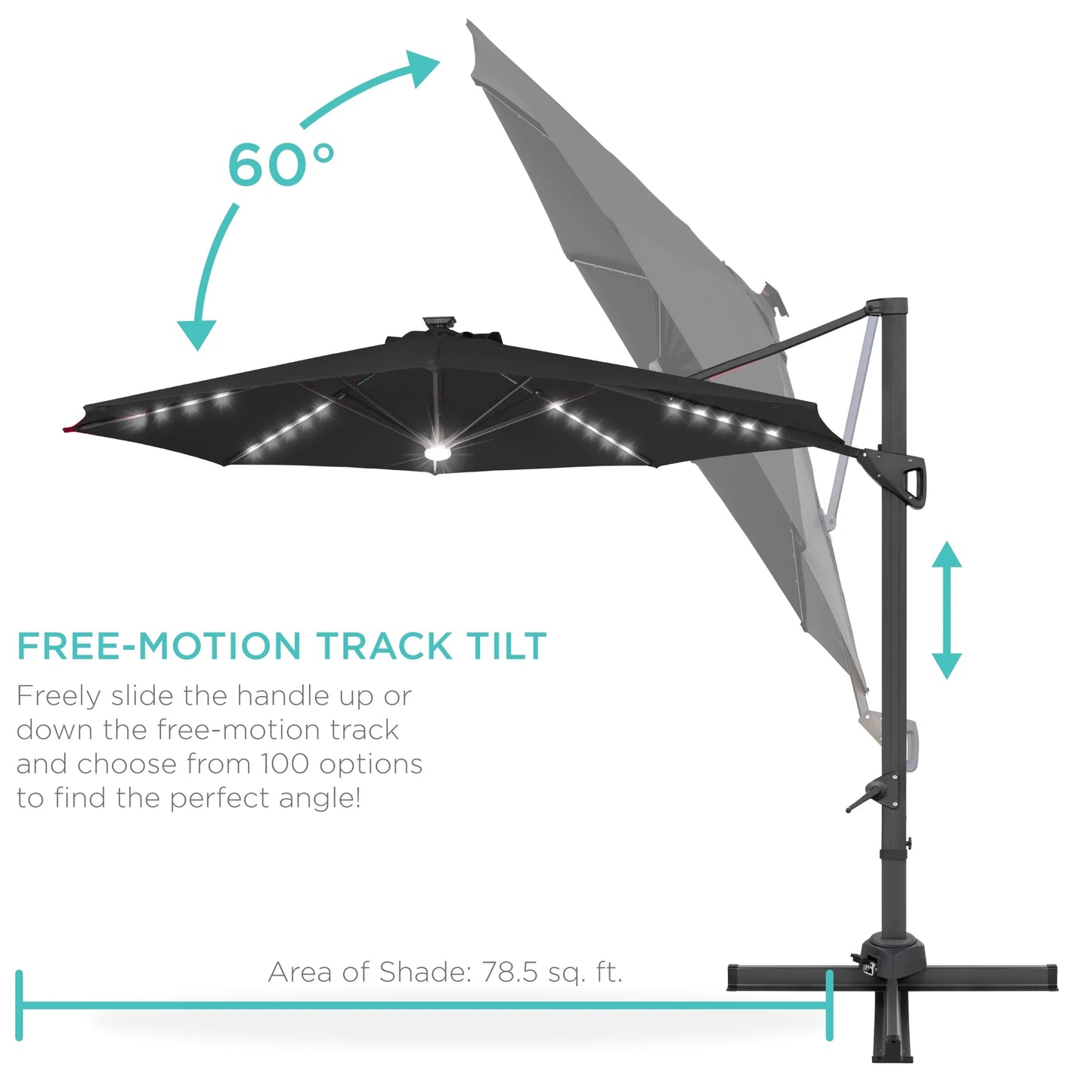 SunLume™ Solar LED Umbrella