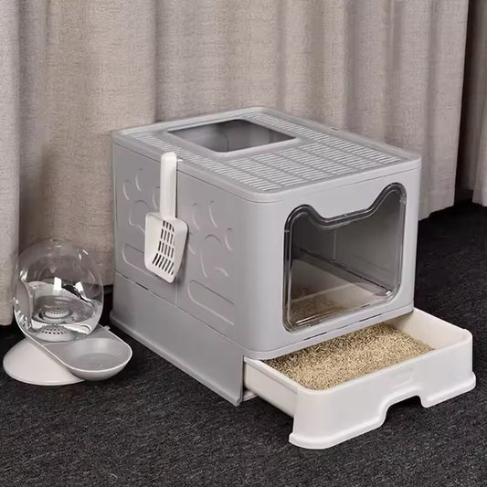 WhiskerHaven™ Maison de Litière Automatique